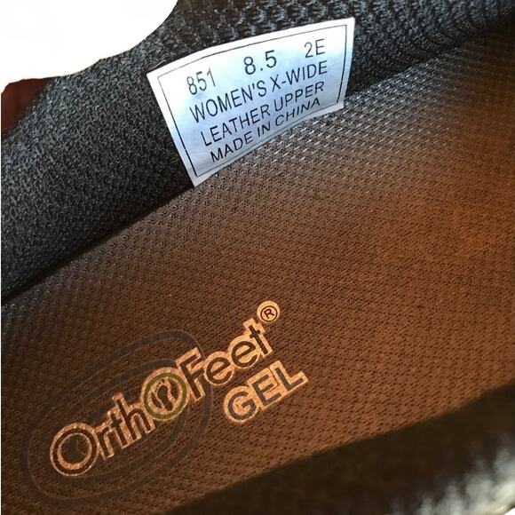 OrthoFeet Chatanooga Black Suede and Mesh Mary Jane Sneakers Extra Wide size 8.5 - Picture 11 of 13